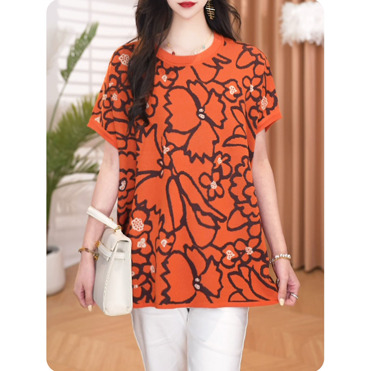 |TS2|花海新品女士宽松显瘦上衣时尚休闲女装2ZS0125513