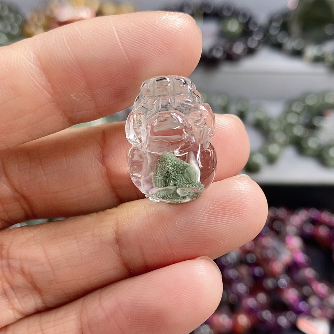 未镶嵌手链水晶绿幽灵貔貅