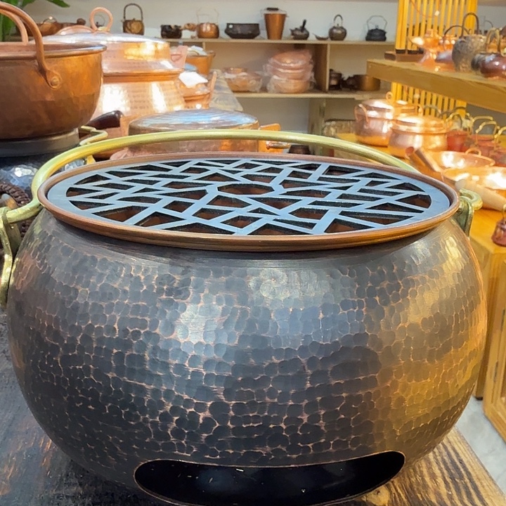 那***发紫铜手工制作炭炉