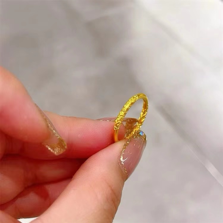 钛钢塑料戒指 YD-73精工云纹戒指