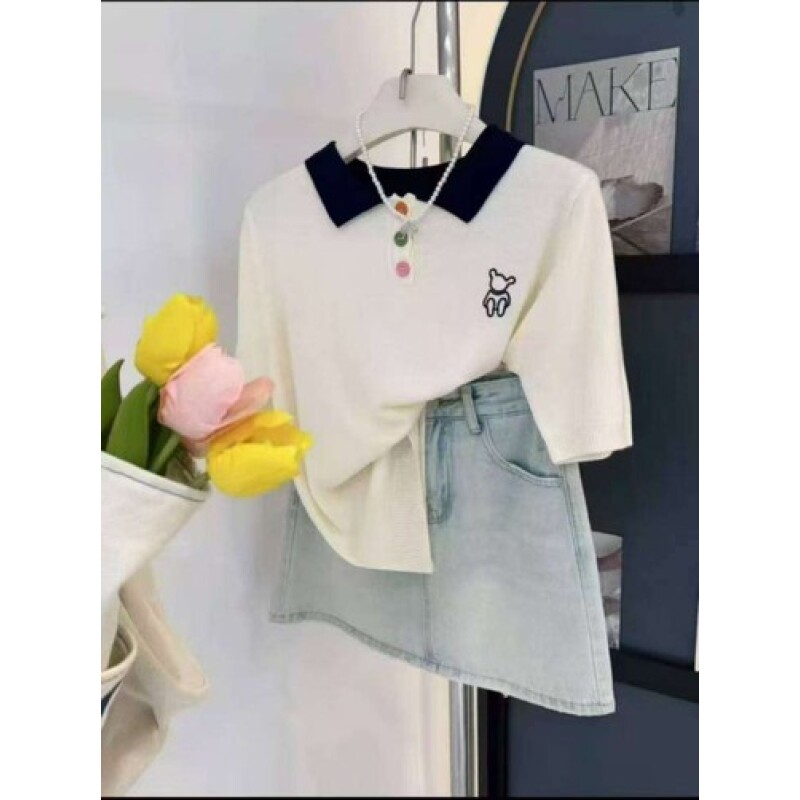 超细/天丝羊毛/冰凉软糯透气/清新显白/针织短袖A142