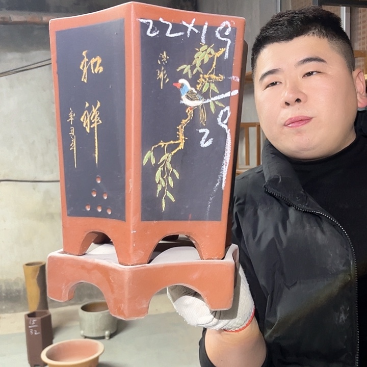 紫砂花盆紫砂等传统