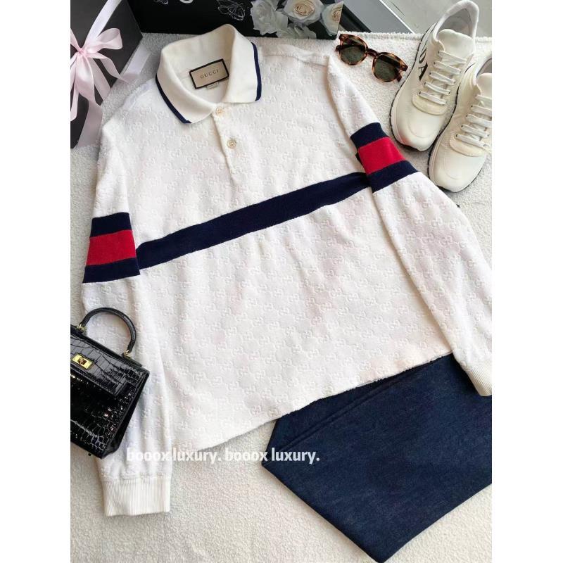 95新 GUCCI/古驰  dd0002 棉 老花满印拼色上衣 m码 微污