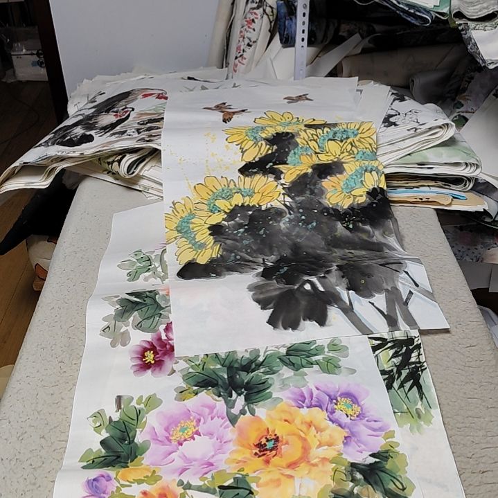 天***泊国画落款后台备注