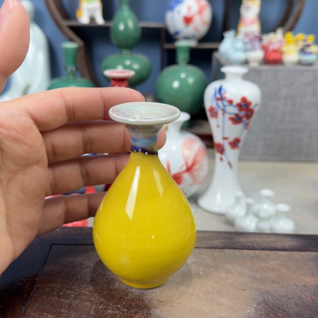 陶瓷手工小花器摆件