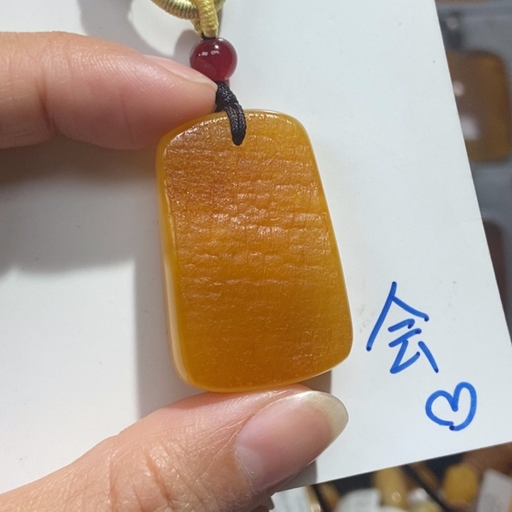 定制琥珀未镶嵌琥珀蜜蜡吊坠项链