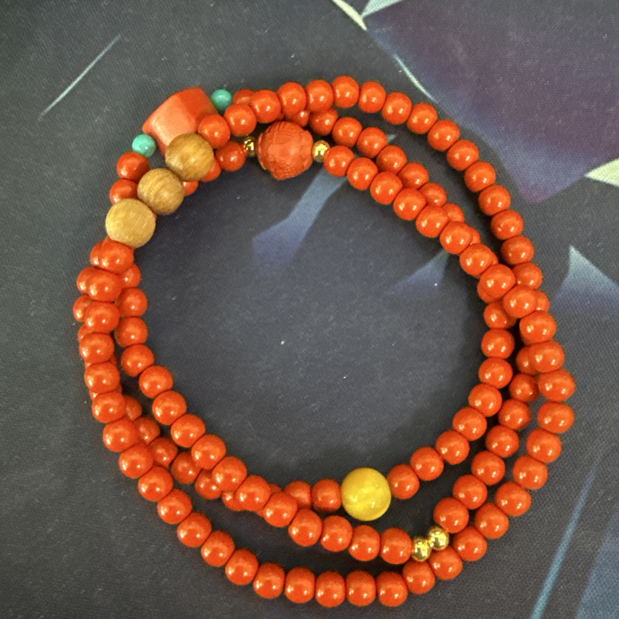 含辰砂工艺品 辰砂 朱砂 手串 多圈朱砂手串