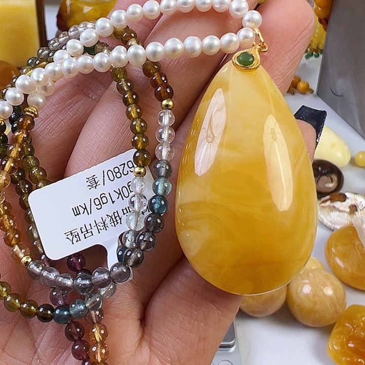 蜜蜡颈饰未镶嵌蜜蜡