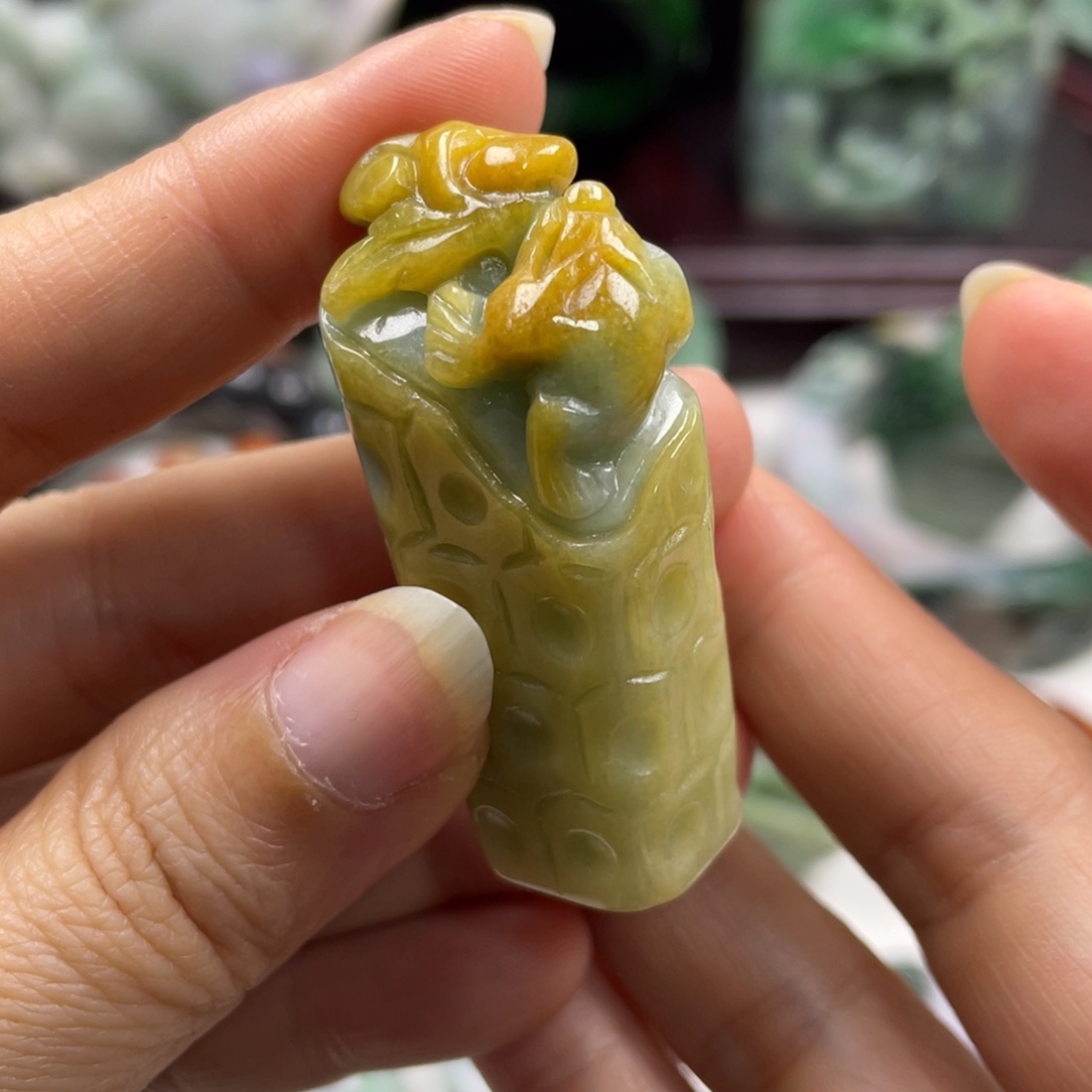 翡翠未镶嵌颈饰牌子