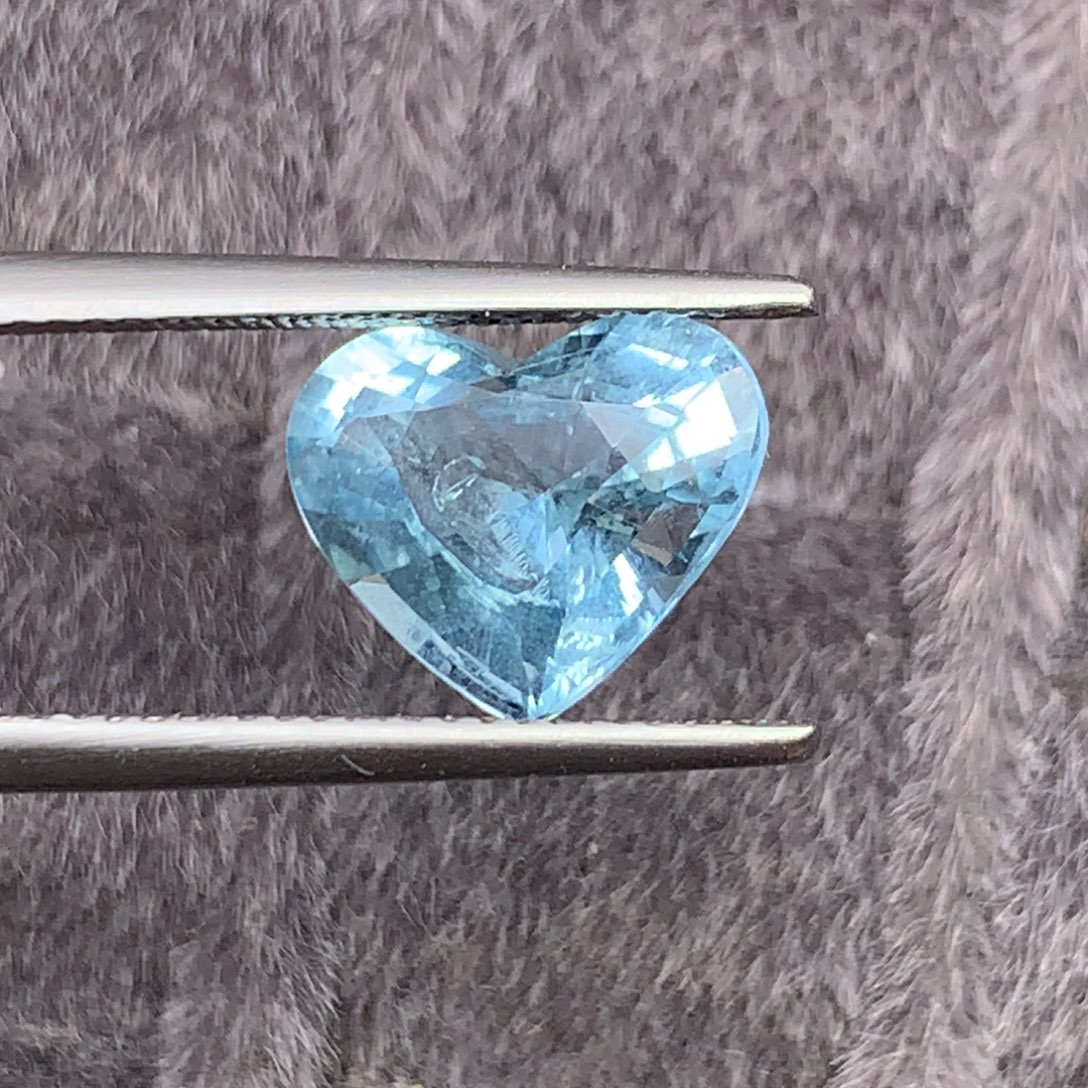 蓝宝石裸石3.43克拉圣玛利亚海蓝宝