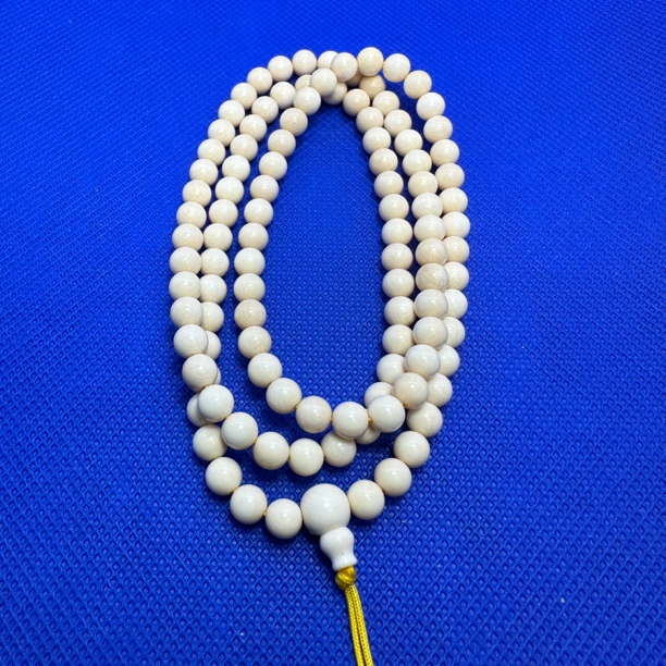 SX0352天然猛犸牙 6mm圆珠108颗