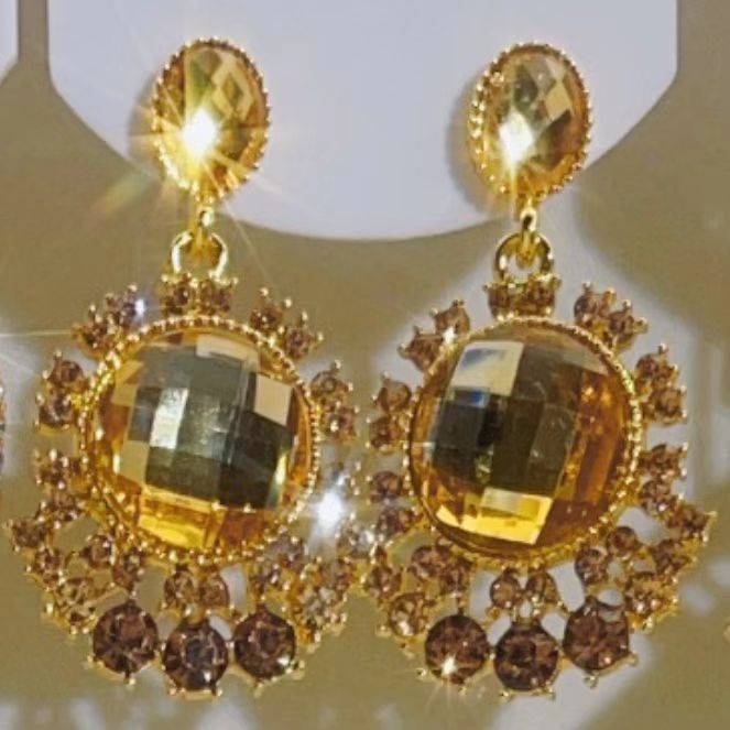 铜合金耳饰 气质轻奢百搭简约优雅精致网红设计师耳环F3245