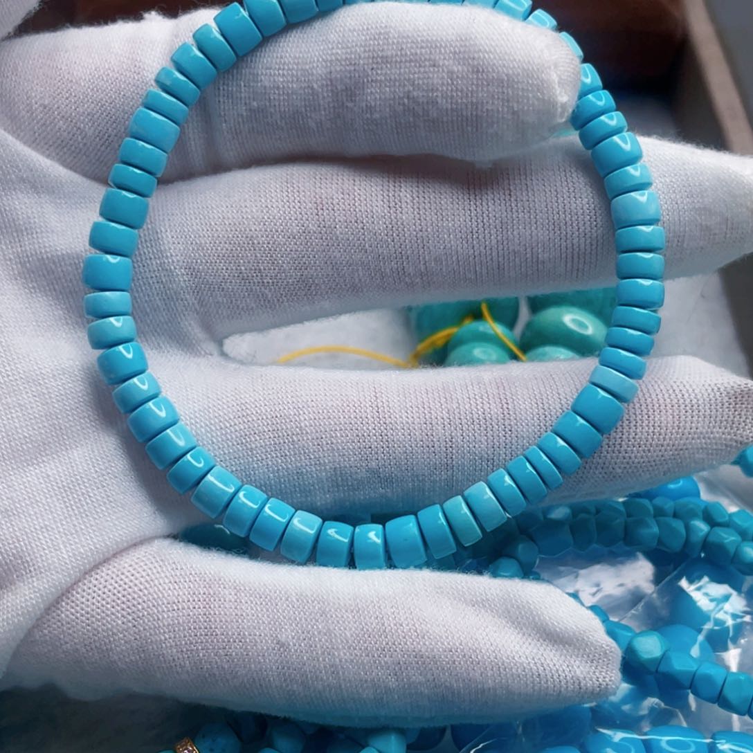 绿松石珠宝奇石银S925镶嵌