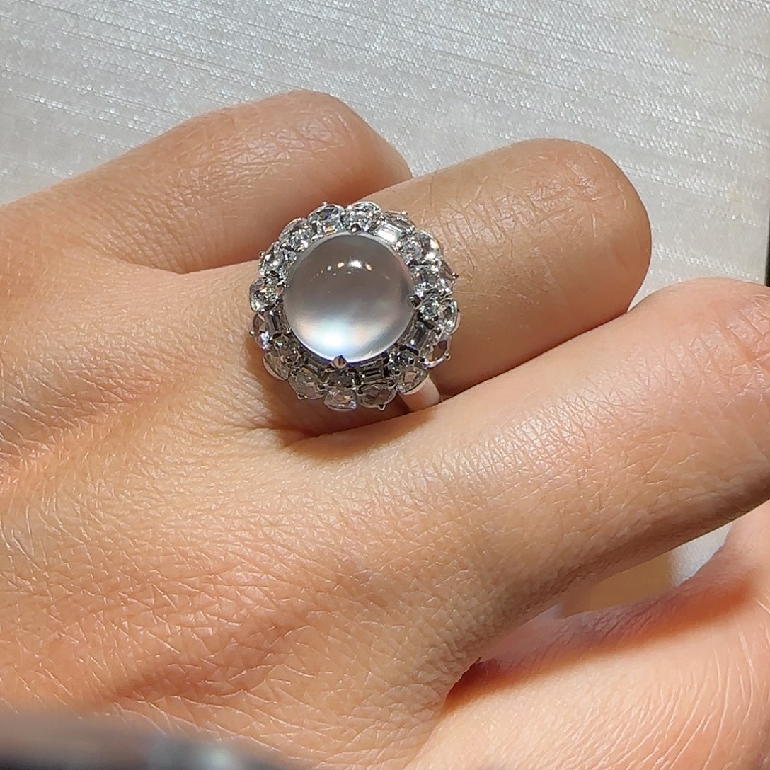 翡翠18K金镶嵌戒指戒指