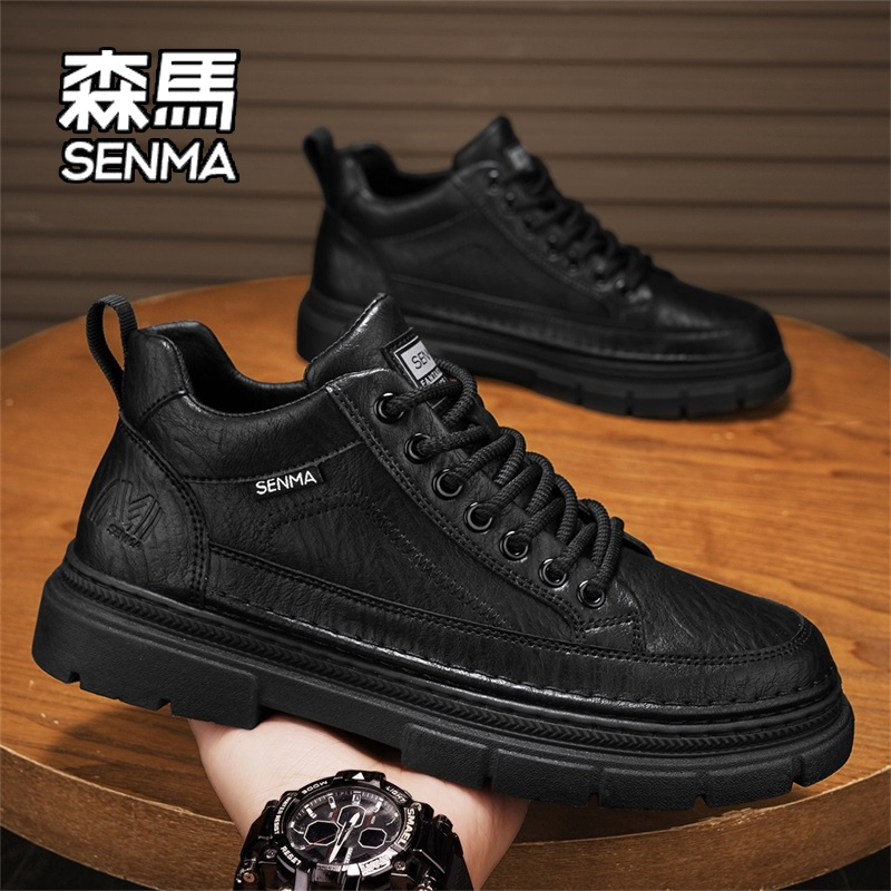 SENMA/森马男鞋冬季英伦风运动休闲工装鞋男士户外防滑耐磨马丁靴