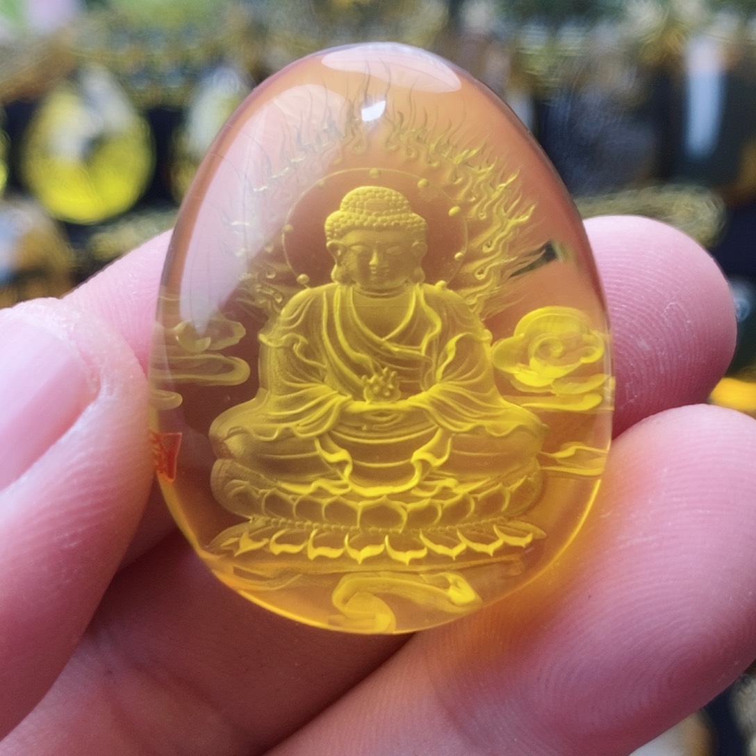 【闪购商品】蓝珀颈饰未镶嵌蓝珀阴雕