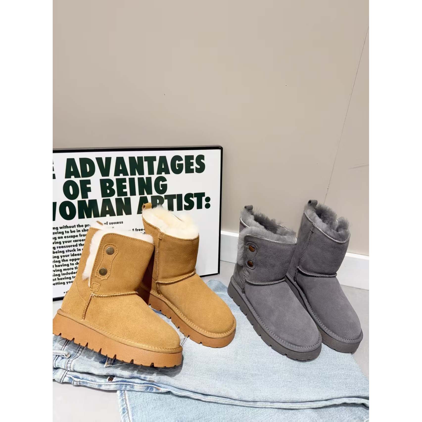 新款气质百搭潮流女士{大棉}休闲雪地靴/ZY/5166