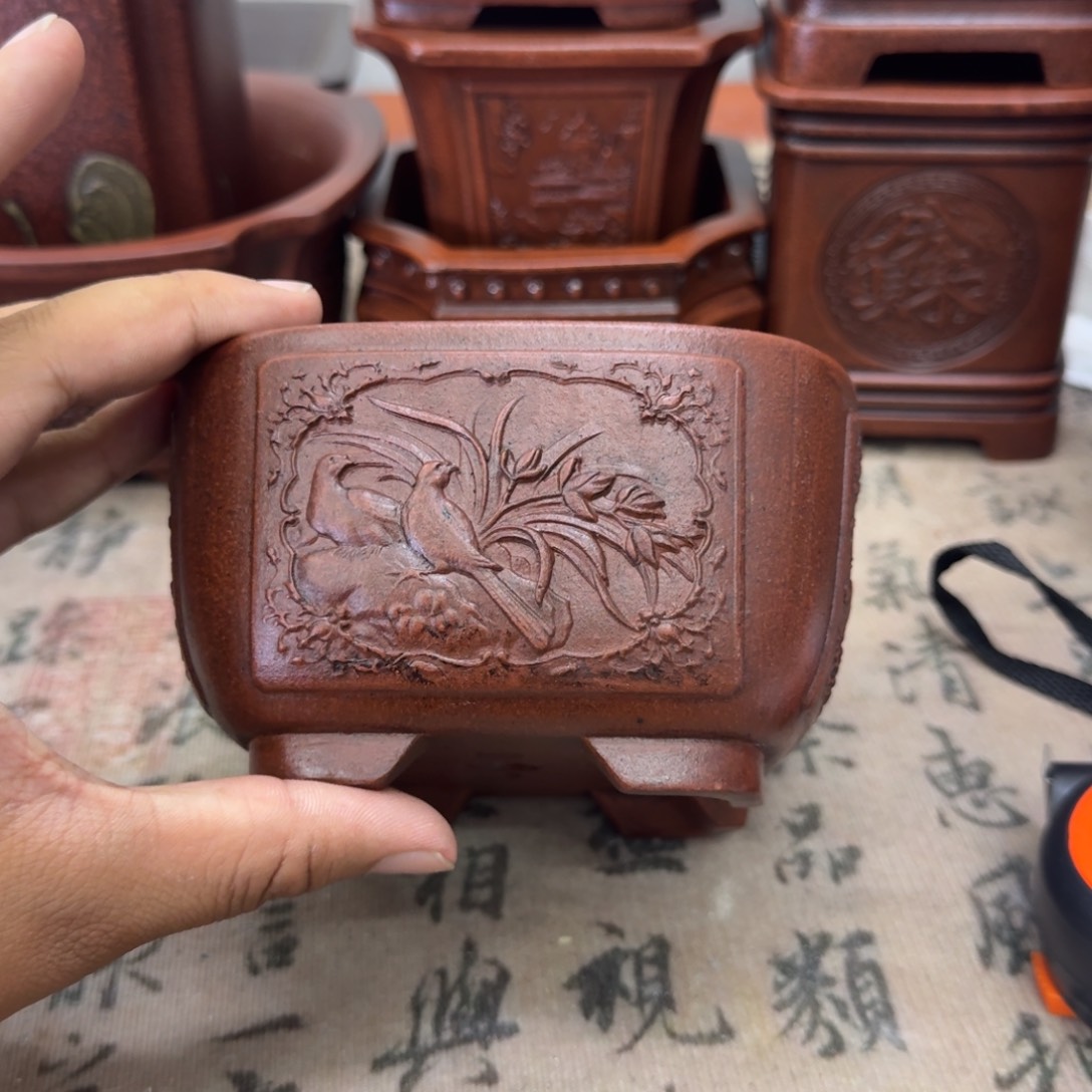 紫砂花盆11x6内经紫砂花盆
