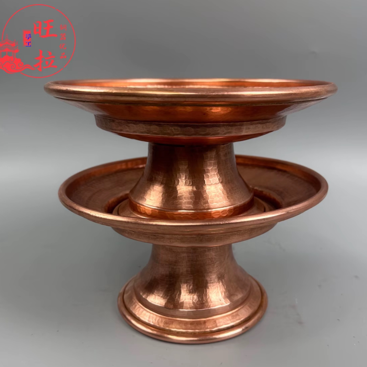 手工打造纯铜藏式风格果盘红铜黄铜款式