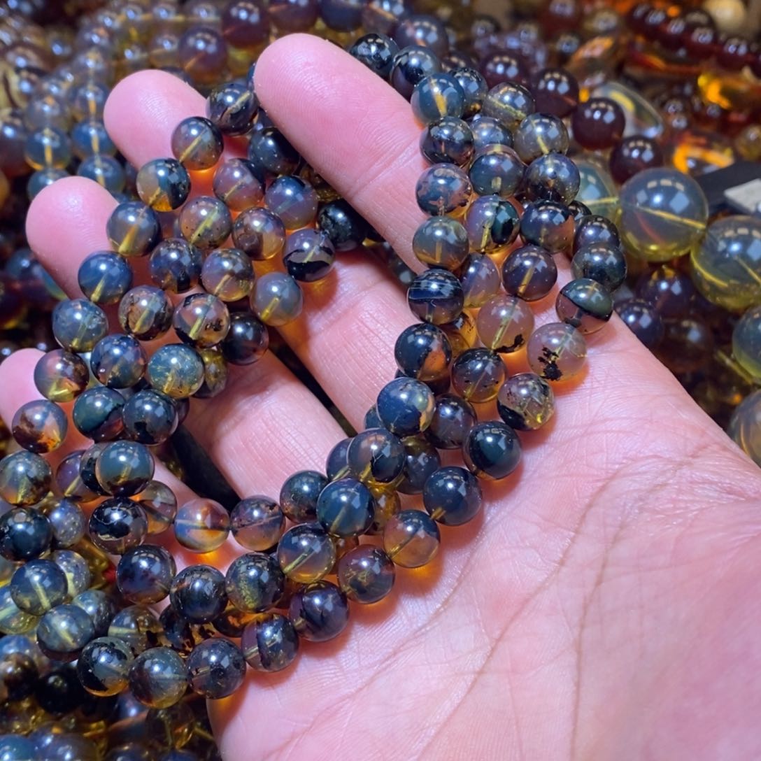 琥珀手链未镶嵌爱**奥