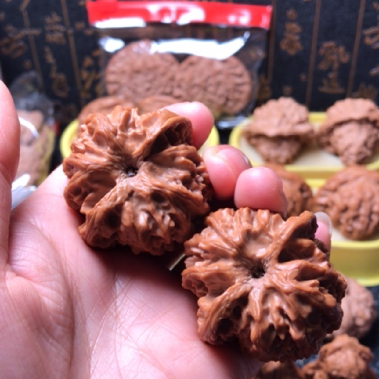 【闪购商品】摆件核桃苹果园狮子头43