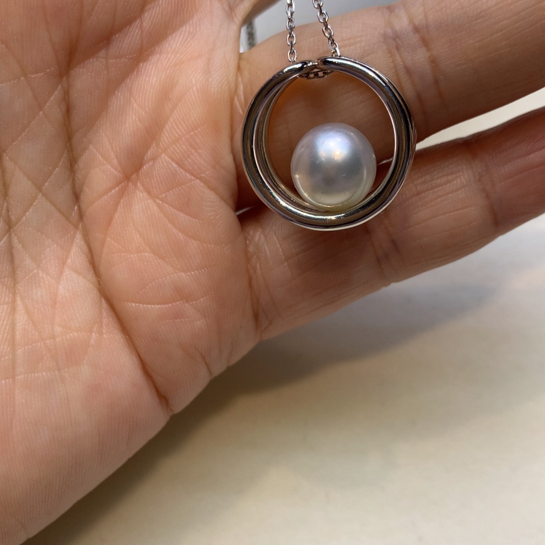 颈饰银S925镶嵌海水珍珠