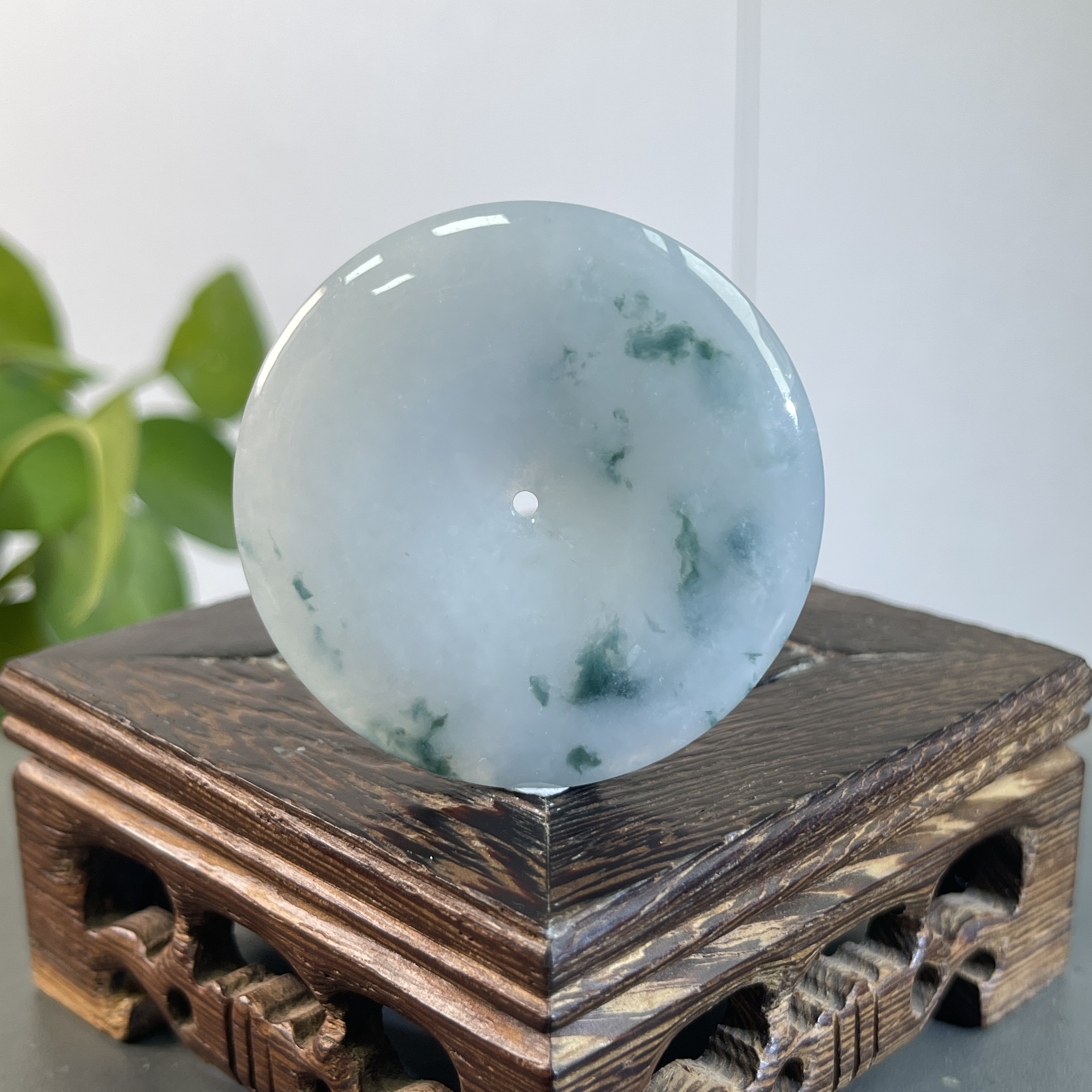 JXB04-100 天然缅甸A货翡翠 平安扣