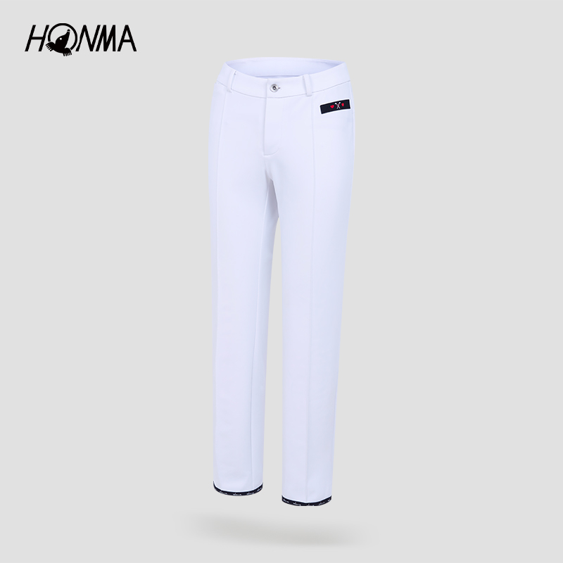 HONMA女士长裤修身直筒厚款加绒保暖裤HWJD800H311