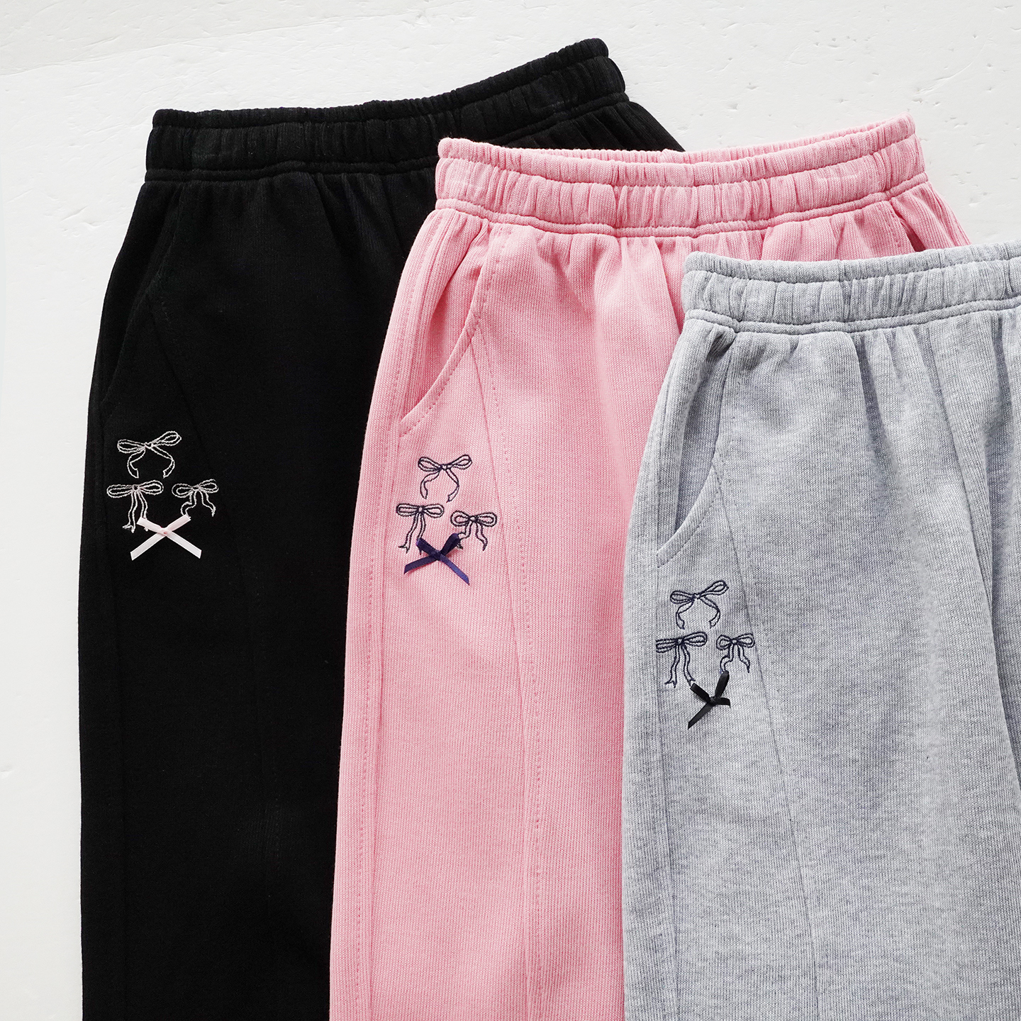 波波龙女童秋季咪呢绒（刺绣蝴蝶结）休闲长裤TM253241375