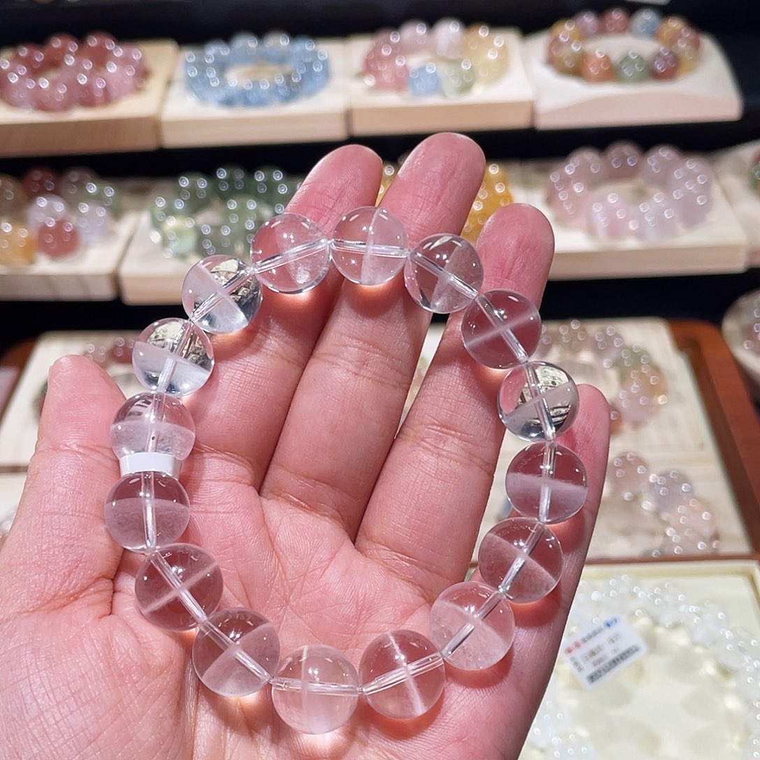 *****未镶嵌水晶手链兔毛手链，晶体通透