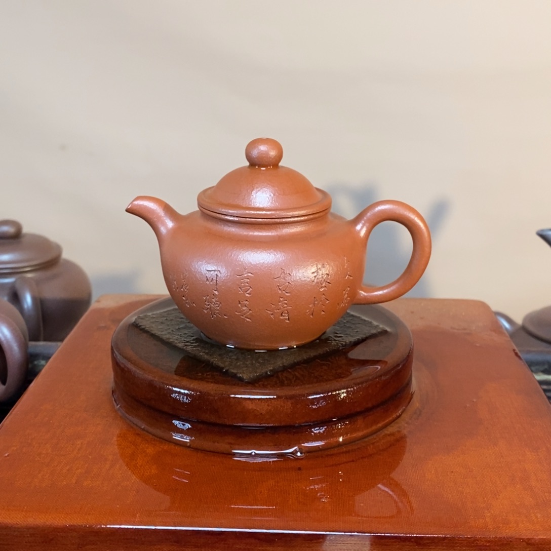 茶壶紫砂高端130cc朱泥小莲子