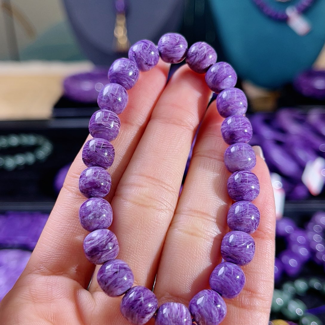 查罗石（紫龙晶）手串8未镶嵌