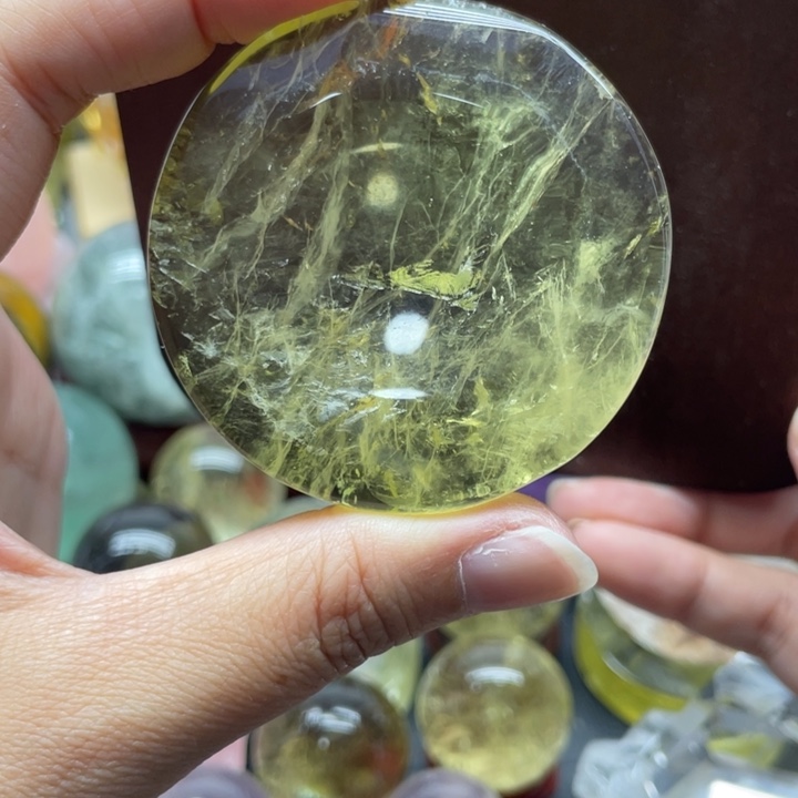 水晶未镶嵌珠宝半成品21黄水盘