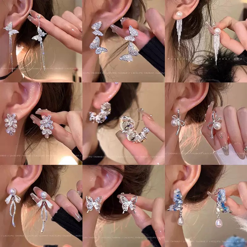 铜合金锆石耳饰 直播间扣号选款下单链接