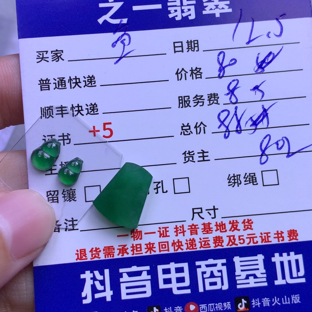 颈饰未镶嵌翡翠鱼*