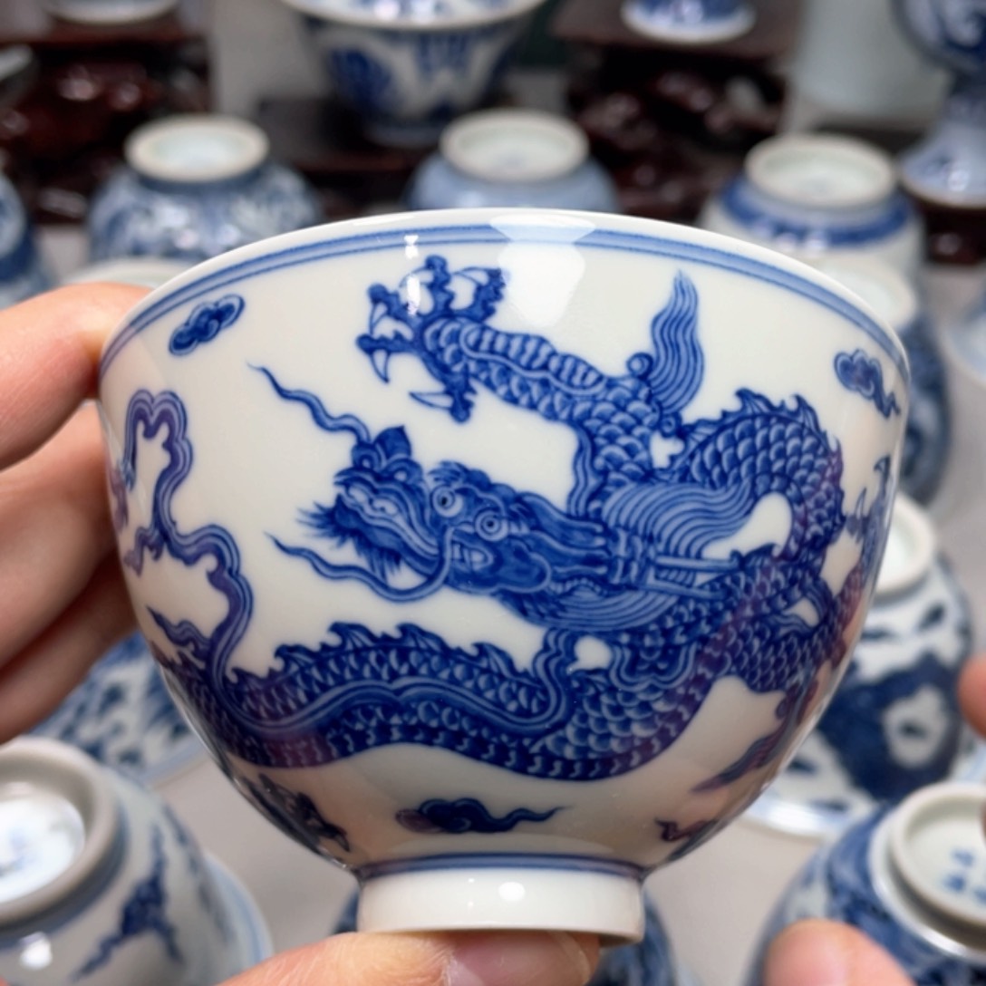 摆件景德镇陶瓷现代手工陶瓷茶具