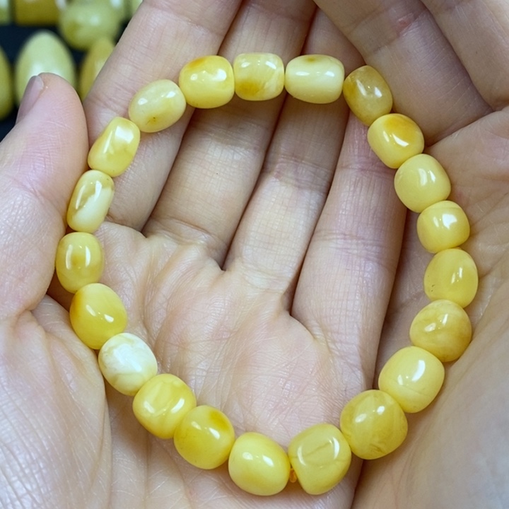 蜜蜡手链未镶嵌天然原矿假一赔十