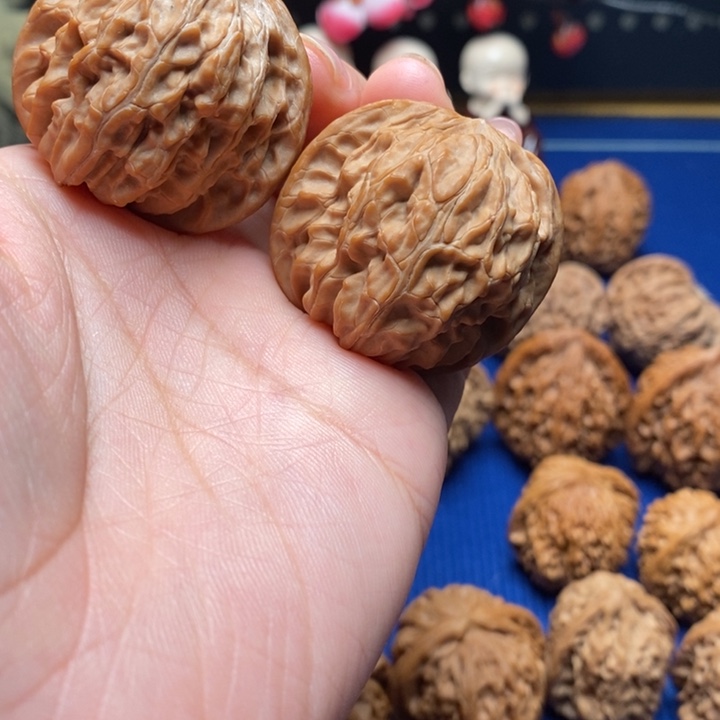 把件文玩核桃39尺红皮山地磨