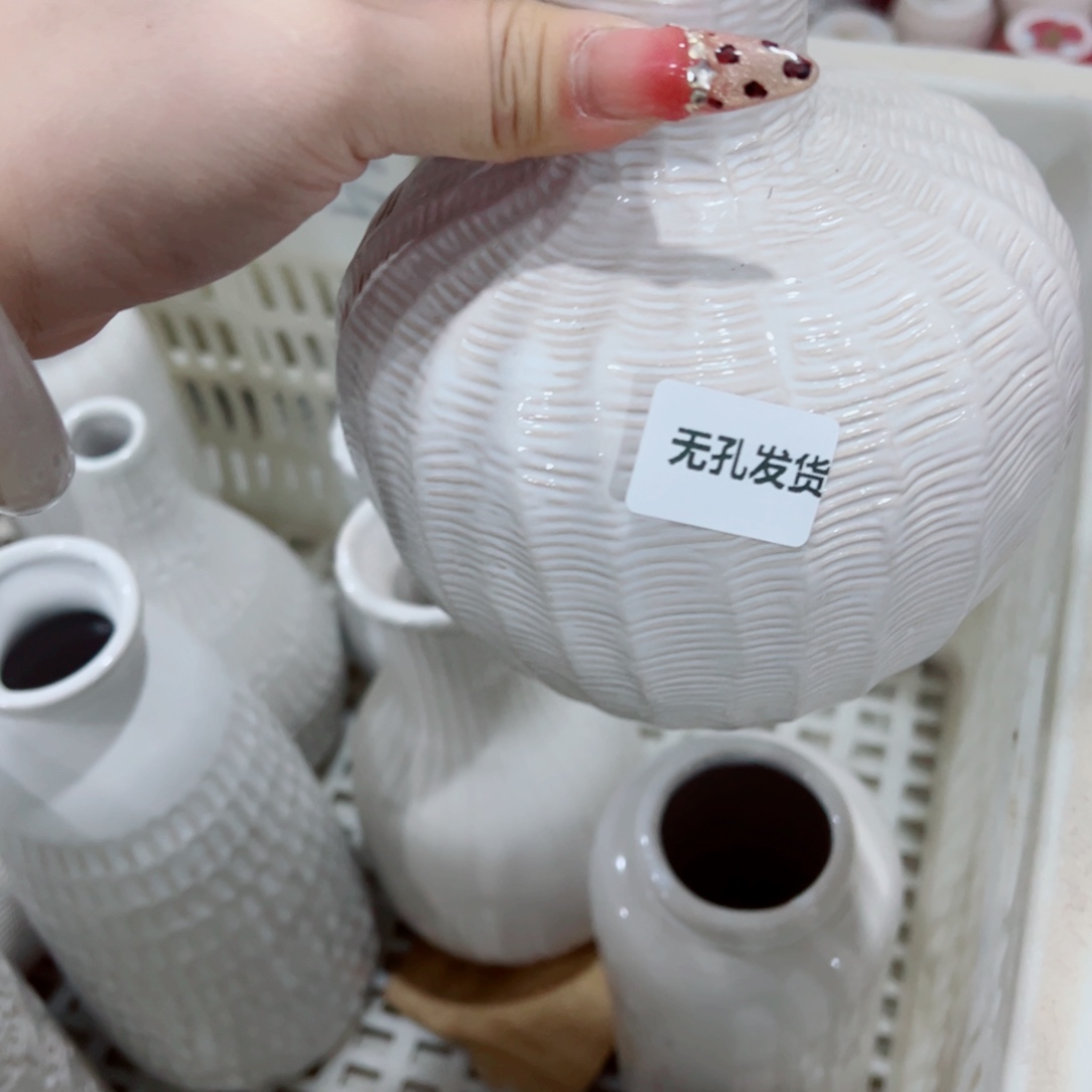 有孔，陶瓷花盆满10米包邮发货