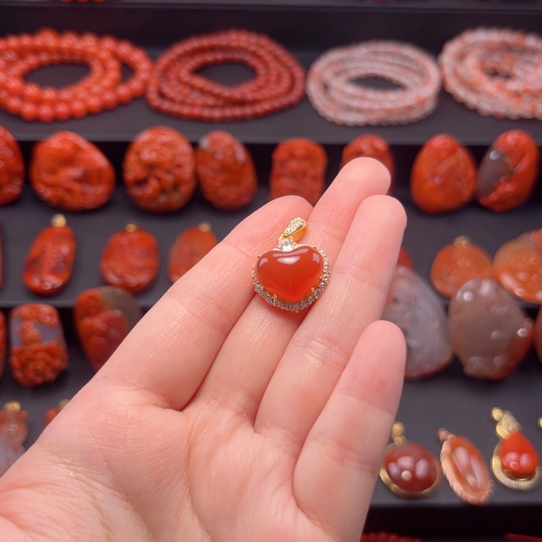 南红玛瑙南红银S925镶嵌