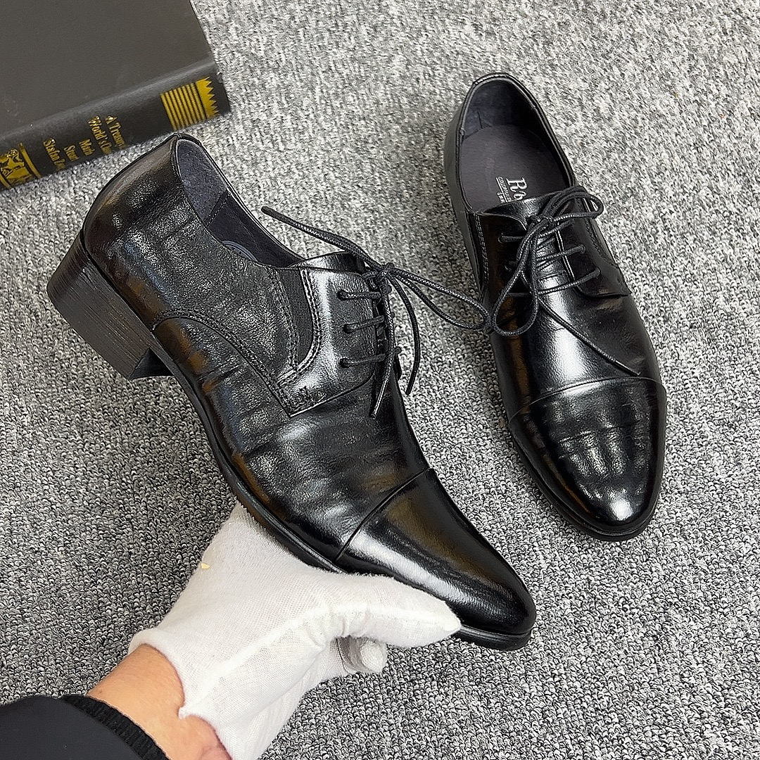 34码起工作英伦韩版潮流黑色真皮夏季男士单鞋牛皮皮鞋尖头百搭