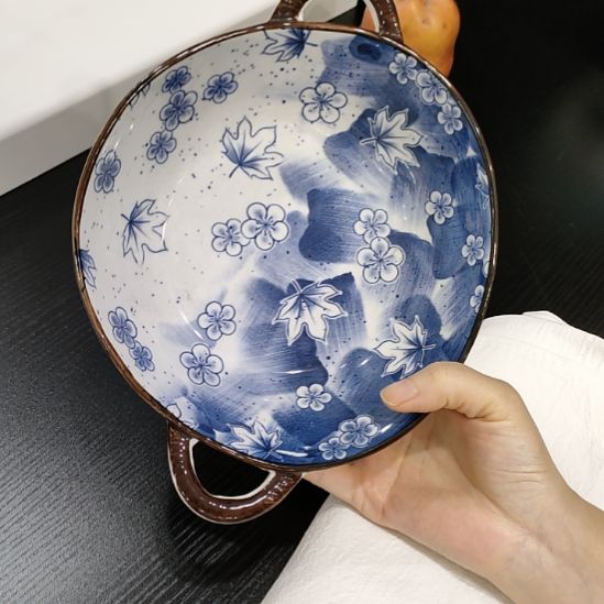 陶瓷高温瓷釉下彩菜盘