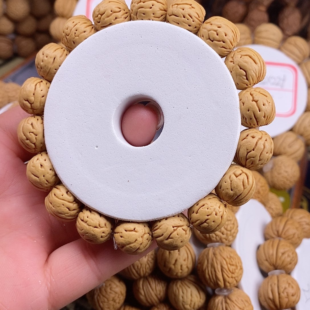 桃核手串好****生野生大肠纹1.3