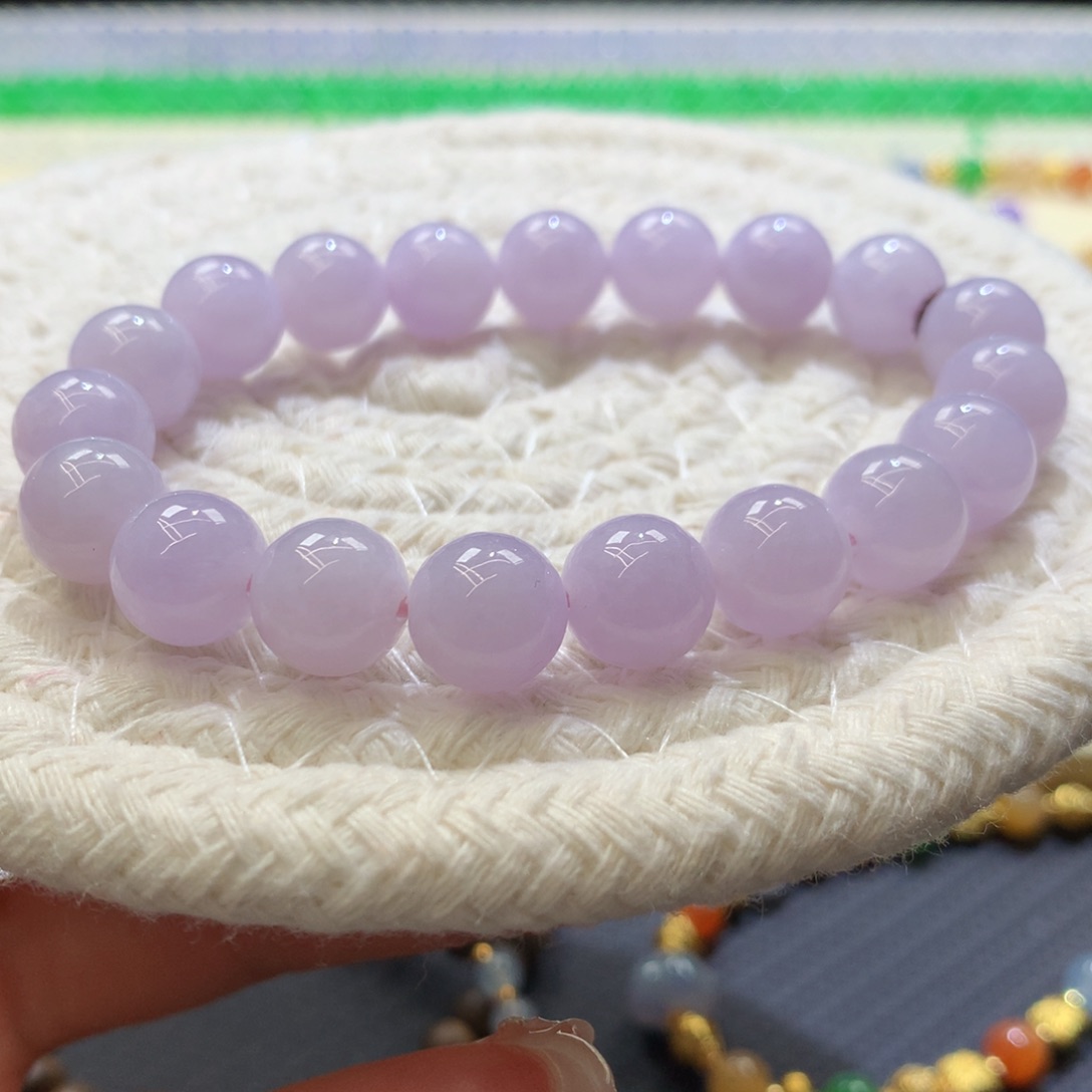 定制翡翠未镶嵌 毛货抛光定制 卡9.9粉椿紫 圈粉买断价