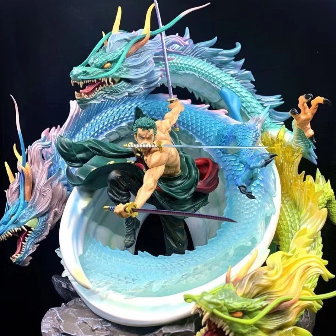 海贼王GK大号双头雕黑珍珠罗罗诺亚索隆 GK 手办摆件模型