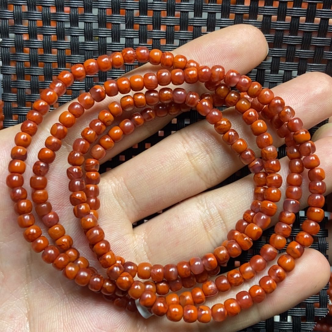 南红玛瑙手链未镶嵌4mm