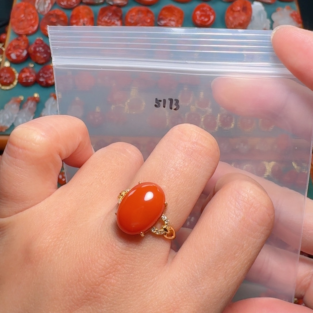 南红玛瑙南红银S925镶嵌