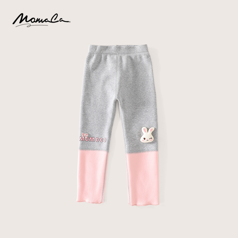 MOMOCO百搭女童可爱兔子拼色打底裤77830360009