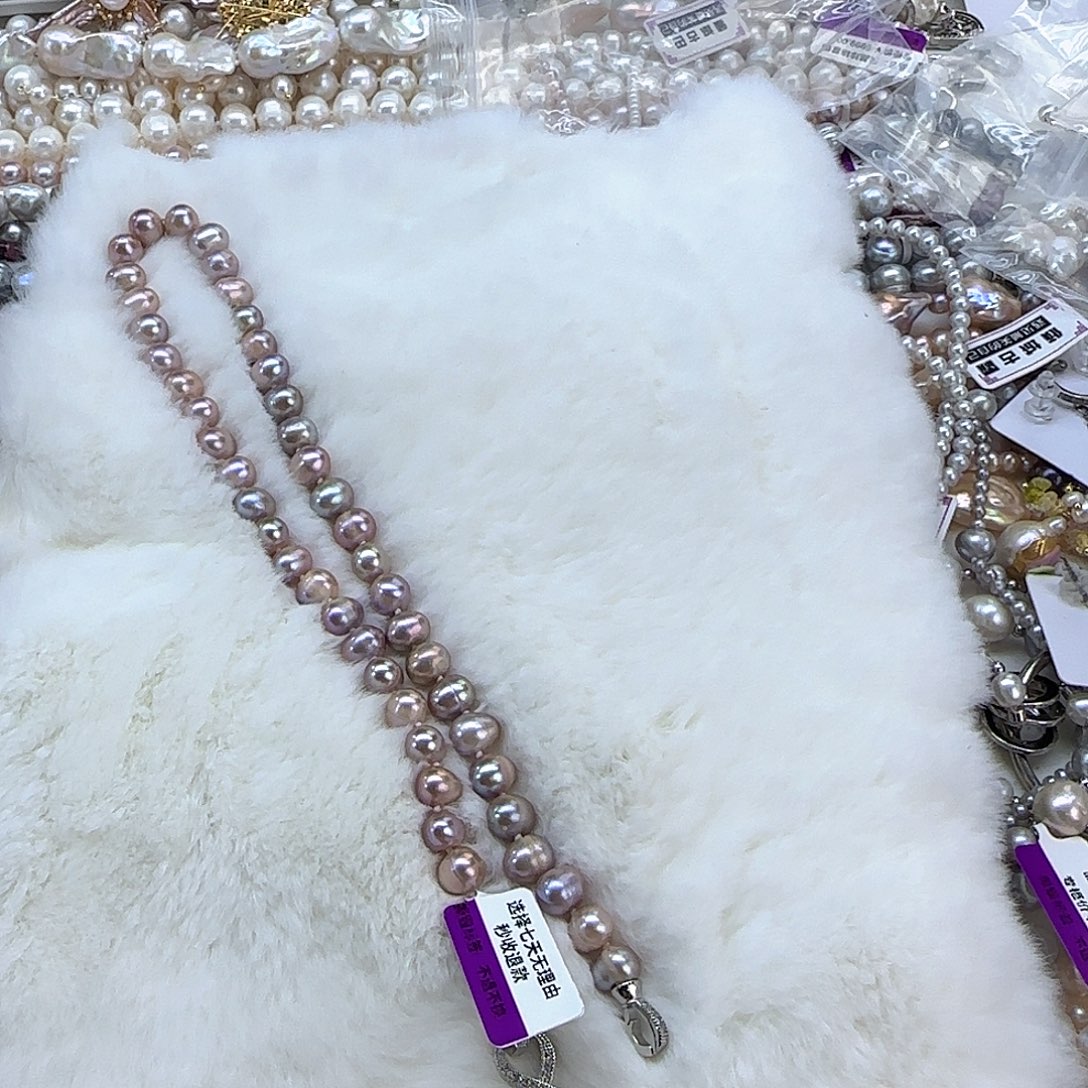 银S925镶嵌项链定制548淡水珍珠