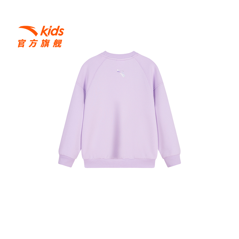 安踏儿童女小童针织套头衫2025新款上新舒适亲肤儿童圆领运动卫衣